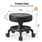 LWADALN Low Height Rolling Stool Modern Roller Seat Short Stool with Universal Caster, Round Roller Chair,Low Chair for Home Office Garage Shop (Model 1) - Retail: $38