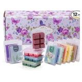 Scented Soy Wax Melts - Set of 12 Assorted 2.5oz Wax Cubes/Tarts - Bulk Value Home Fragrance for Candle Wax Warmer - Refreshing Scents for Your Space