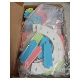 3 Pieces Fun Hamster Guinea Pig Hideout Kit Include PVC Hamster House, Rainbow Bridge, Seesaw DIY Exercise Playhouse for Rats Mouse Small Animals(Small,Rainbow Color) - Retail: $13