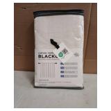 100% Blackout Shield Linen Blackout Curtains for Bedroom 84 Inches Long, Back Tab/Rod Pocket Living Room Drapes, Thermal Insulated Blackout Curtains 2 Panels Set, 50" W x 84" L, Cream - Retail: $35