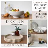 OAKOA Decorative Tray for Decor - Coffee Table Tray for Living Room - Round Tray for Home Decor - Coffee Table Decor Centerpiece - Modern Minimalist Centerpiece - Retail: $35