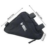 FMHXG Mountain Bike Bag Triangular Tool Oxford Cloth Storage Bag 7.87 x 7.28 x 1.57in Outdoor Cycling Saddle Bag Bicycle Crossbar Equipment Accessories Black
