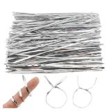 HAHIYO 300Pcs 8inches Silver Metal Twist Ties Bread Candy Coffee Bag Ties Plant Garden Twist Ties for Cellophane Treat Bags Gift Wraping Bags Plastic Bags Halloween Party Cake Present Art Crafts