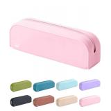 Mr. Pen- Silicone Pencil Case, Light Pink Pencil Pouch, Pencil Case Small, Pencil Pouch Aesthetic