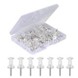 Push Pins for Bulletin Board, Thumb Tacks with Clear Plastic Tip and Steel Tip, Portable and Durable Wall Tacks Suitable for Cork Board, Office and Daily Life 120pk