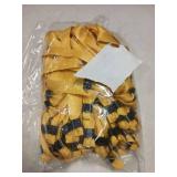 Wristco 100 Yellow Cloth Event Wristbands Plastic Closure to Prevent Transfer or Reuse Premium-Grade Fabric Bracelets for Party Entry, Summer Camp, VIP Identification, Drink Ticket ID