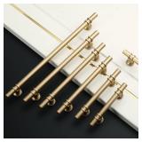 Amerdeco 8 Pack Brushed Gold Cabinet Knobs & Pulls - 2 Inch T Bar Kitchen Cabinet Hardware Drawer Pulls ZH0058