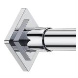 CorkLatta Chrome Shower Curtain Rod Spring Tension 30 to 68 Inch,1 Inch Diameter Adjustable Shower Rods for Bathroom,No Drilling