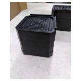 EclatBain Bed Risers Furniture Risers Heavy-Duty Rectangular Adjustable Block Lift to 3 inches and 4.3 inches Desk, Sofa, Chair Legs, Refrigerator, Washing Machine Support up to 4000 pounds