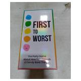 FIRST TO WORST Party Game + After Dark Expansion Set - Card Game About How Your Friends & Family Rank Things, Stocking Stuffers & Board Games Night with Polarizing Priorities