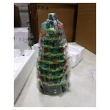 Joiedomi 15 Tabletop Prelit Ceramic Christmas Tree with 70 Multicolor Lights, Hand-Painted Ceramic Tabletop Christmas Tree with Extra Clear Top Star for Xmas Holiday Indoor Decorations