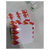 Fire Vinyl Stickers 1 inch Red Flame Stickers HOT Imprint Flame Labels or Teenager Adult Scrapbooking Art Craft Supplies 240pcs AT LEAST 8 MISSING STICKERS