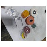 Mini Belt Sander, Electric Small Sander Knife Making Supplies, 7 Adjustable Speed Electric Knife Sharpener, Power Belt Grinder for Woodworking, Metal Working DIY (Flat Belt Sander)