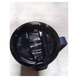 ALOUFEA 12oz Stainless Steel Insulated Coffee Mug with Handle, Double Wall Vacuum Travel Mug, Tumbler Cup with Sliding Lid, Navy DENTED ON THE SIDE