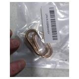 JJUNW 2Pcs Gold Carabiner, Gold Key Ring, Gold Carabiner Clip Oval Snap Clip, Metal Keychain Clip for Purse Strap Alloy Round Buckle Key Hook for Bags Purse Keychain Replacement