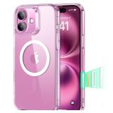 ESR for iPhone 16 Case, Camera Control, Compatible with MagSafe, Shockproof Military-Grade Protection, Magnetic Phone Case for iPhone 16, Classic Hybrid Case (HaloLock), Clear