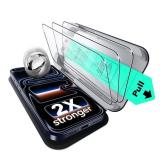 ESR 3 Pack for iPhone 17 Pro Max Screen Protector, Military-Grade Shatterproof, 9H Hardness, Full Coverage Tempered Glass with Ultra Fit Tray