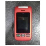 artfone G6 Pro Red - 4G LTE Flip Phone Unlocked Cell Phone for Seniors 2.4 Dual-LCD SOS Button Loud Speaker Camera Charging Dock Talking Clock Speed Dial Hands-free Dumb Phone Caller-ID Large Fonts