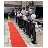 Red Carpet Runner for Party, 2 x 15 ft, Non-Woven Polyester Fabric Aisle Runner for Wedding Ceremony, Hollywood Red Carpet for VIP Awards Night Theme Party Decorations