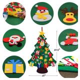 Fayoo DIY Felt Christmas Tree for Toddlers, Montessori Xmas Gift for Kids Wall Hanging Decorations Educational Art with Ornaments