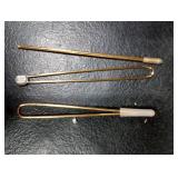 3 Pieces Gold Hair Accessory Set: Feather X-Shaped Bun Clip, Stick and Round Top