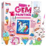 Klever Kits 16 Projects Gem Painting, Kids Diamond Art Kit for Kids with 5D Diamond, Arts and Crafts for Girls Ages 6-12, Gem Craft Activities Kits, Premium Art Gift Ideas for Girls Ages 6, 7, 8+