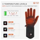 SAVIOR HEAT Heated Glove Liners for Men Women, Rechargeable Battery Electric Heated Gloves, Winter Warm Glove Liners, Thin Gloves Riding Ski Snowboarding Hiking Cycling Hand Warmers