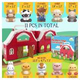 SpringFlower Toddler Toys for 1 2 3 Years Old Boys and Girls, Big Barn Toy with Farm Animal,Educational Montessori Toys, Farm Pretend Playset Toy, Christmas Birthday Gift for Toddler Baby Boys Girls