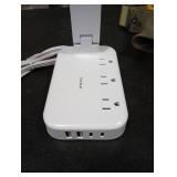 One Beat Desk Lamp with 6 Outlets 4 USB Ports(2 USB-C),Eye Protection Table Lamp Power Strip with 4 Color Modes 5 Brightness Touch LED Desk Lamps for Home Office College Dorm Room Essentials(White