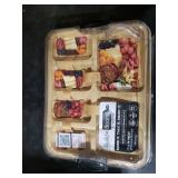 Farberware Build-A-Board Bamboo Cutting Board with Single Storage Compartment, Clear Locking Lid, Black Handles, Perfect for Charcuterie & Snacks. CRACKED LID