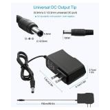 ALITOVE DC 12V 1A Power Supply 12W AC Adapter 100~240V 50-60hz to 12 Volt 1Amp 0.5A Transformer DC 12V Power Cord 5.5 x 2.5mm 2.1mm Plug for LED Strip Light CCTV Security Camera and More