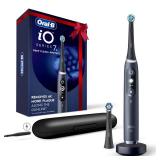Oral-B iO Deep Clean + Protect Rechargeable Electric Toothbrush, Black, iO Series 7, 2 Replacement Brush Heads, Charging Travel Case