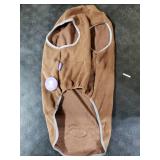 cyeollo 2XL Dog Sweater for Large Dogs Male Female, Reflective Dog Sweatshirt Pullover Jacket Fall Winter Pet Sweaters Warm Pet Clothes, Brown & Khaki XXL