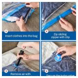 Spacesaver Premium Vacuum Storage Bags. 80% More Storage! Hand-Pump for Travel! Double-Zip Seal and Triple Seal Turbo-Valve for Max Space Saving.