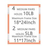 Gisde Medium Picture Hanging Strips Heavy Duty, 20-Pairs(40 Strips) Sticky Picture Hangers for Walls No Damage Wall Picture Hangers Without Nails Refill Adhesive Poster Strips