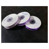 QIANF Purple Double Face Satin Ribbon 3/8 Inch x 45 Yards Lavender Fabric Ribbon for Gift Wrapping, Flower Bouquets, Hair Bows Making, Wedding Decoration, Invitation Cards, Christmas (3 Rolls *15Yd)