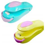 2 Pack Mini Portable Handheld Heat Vacuum Sealer Bag Sealer Mini Sealing Machine Hand Pressure Heat Sealing Machine Handheld Plastic Bag Sealer for Plastic Bags Storage (Random Color)