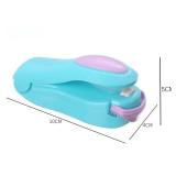 2 Pack Mini Portable Handheld Heat Vacuum Sealer Bag Sealer Mini Sealing Machine Hand Pressure Heat Sealing Machine Handheld Plastic Bag Sealer for Plastic Bags Storage (Random Color)