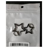 Isslly 2 PCS Star Snap Clip, Zinc Alloy Heavy Duty Star Shaped Keychain Clip with 2 Sizes for Bags, Backpack, Keys - Silver