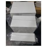 PecMuikee Buffet Risers, Food Risers for Buffet Table, Display Stand Shelf for Catering Dessert Collectibles Jewelry Figures Show, Acrylic Cube Display Nesting Risers with Hollow Bottoms 3PCS