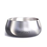 Sipworks Stainless Steel Dog Bowl 32oz Weighted Metal Food and Water Bowls for Dogs and Cats with Non-Slip Base - Pet Bowls for All Breeds Sizes for Travel & Outdoor Play - Steel
