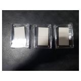 JUOIFIP 3 Pack Magnet Acrylic Polaroid Picture Frame, 10+10 mm Thick Block, 2.5x3.5 Inch Freestanding Clear Mini Frames for Instant Photos, Wallet Size Magnetic Instax Frame for Tabletop Display