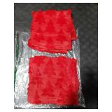 AVOIN colorlife Christmas Tree Red Throw Pillow Covers Set of 2, 18 x 18 Inch Soft Plush Faux Fur Jacquard Festivals Winter Cushion Case Decoration for Sofa Couch. ZIPPERS WORK.