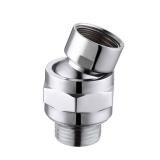 KES Shower Connector Ball Joint Shower Head Swivel Ball Adapter Brass Adjustable Arm Extension Universal Component Polish Chrome, PSB101-CH