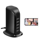 isekurity USB Charger with Hidden Camera,1080P Wireless Indoor Home Security Spy Cameras Nanny Cam Mini Secret Cameras for Home Surveillance with Motion Detection Remote View No Audio