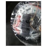 Lomoky Industrial 4-Light Semi Flush Mount Ceiling Light Fixture, Modern Black Close to Ceiling Light, Farmhouse Chandelier Ceiling Lamp for Hallway Kitchen Bedroom Living Room (2 Pack)