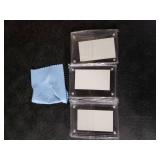 JUOIFIP 3 Pack Magnet Acrylic Polaroid Picture Frame, 10+10 mm Thick Block, 2.5x3.5 Inch Freestanding Clear Mini Frames for Instant Photos, Wallet Size Magnetic Instax Frame for Tabletop Display