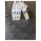 JUOIFIP 3 Pack Magnet Acrylic Polaroid Picture Frame, 10+10 mm Thick Block, 2.5x3.5 Inch Freestanding Clear Mini Frames for Instant Photos, Wallet Size Magnetic Instax Frame for Tabletop Display