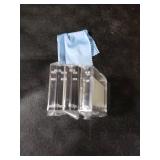 JUOIFIP 3 Pack Magnet Acrylic Polaroid Picture Frame, 10+10 mm Thick Block, 2.5x3.5 Inch Freestanding Clear Mini Frames for Instant Photos, Wallet Size Magnetic Instax Frame for Tabletop Display