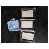 JUOIFIP 3 Pack Magnet Acrylic Polaroid Picture Frame, 10+10 mm Thick Block, 2.5x3.5 Inch Freestanding Clear Mini Frames for Instant Photos, Wallet Size Magnetic Instax Frame for Tabletop Display